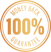 100% money back guarantee seal